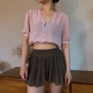 Wilfred SOFIANE Bubble sleeve crop top size xs